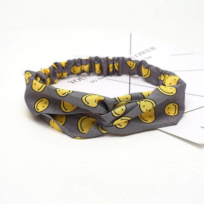 Women's Summer Bohemian Print Headband, Retro Cross Turban, Bandage Bandana, Hair Accessory, Head Wrap, Parallel Import