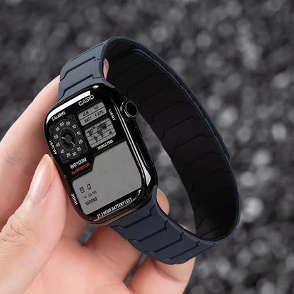 Silicone Band with Magnetic Strap for Apple Watch, Compatible with 46mm, 42mm, 49mm, 45mm, 41mm, 44mm, and 40mm Watches, iWatch Ultra 2/Series 10/9/8/7/6/SE/5/4/3, Band Color: mm, Parallel Import