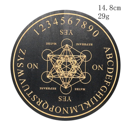 木製ペンジュラムボード ダウジング占い 月相 スターウィッチクラフト 祭壇用品 メタフィジカル メッセージボード 瞑想トレイ デコ カラー：1 並行輸入品