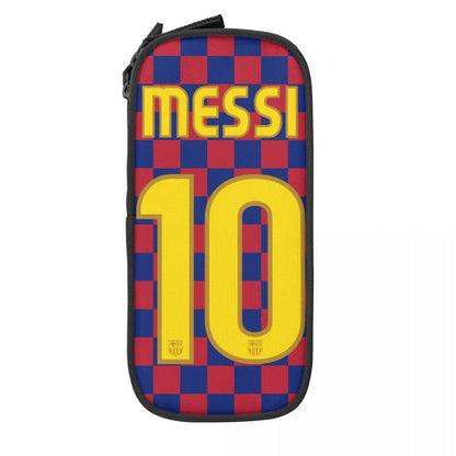 Soccer Messi Pencil Case, Large Capacity, Student Pencil Case, Stationery, School Supplies, Makeup Pouch, Size: L; Parallel Import