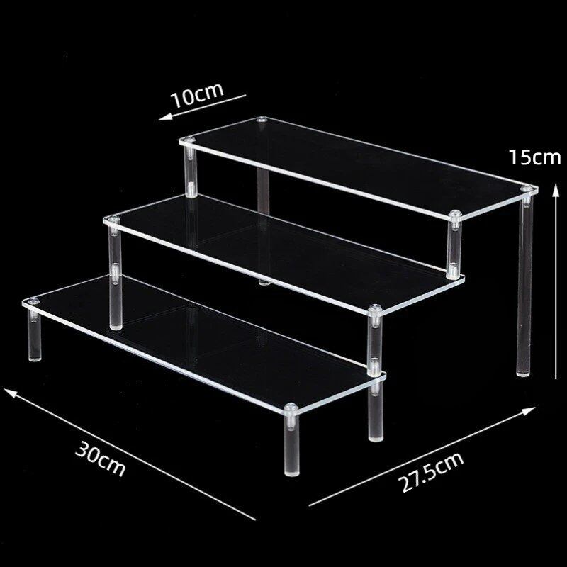 1-5 Tier Acrylic Display Stand/Clear Case (for Cupcakes, Perfume, Dolls, Amiibo, and Funko POP Figures) Color: Parallel Import