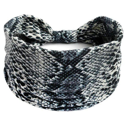 New Boho Floral Print Wide Headband with Vintage Knot Elastic Turban Headwrap for Women and Girls, Cotton Soft Bandana Hair Accessory, Parallel Import