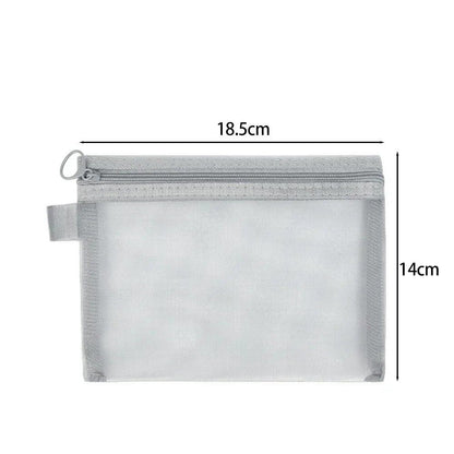 Set of 3 Transparent Mesh Cosmetic Pouches, Small and Large, Black, Portable Makeup Bags, Travel Toiletry Storage Case, Lipstick Storage Pouch, Size: Parallel Import