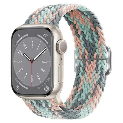 Apple Watch Ultra 2用ナイロンストラップ バンド 49mm 40mm 44mm 41mm 38mm 45mm 伸縮ブレイデッドループ リストバンド iWatch Series 9/8/7/6/SE/5/4対応 バンドカラー：mm 並行輸入品