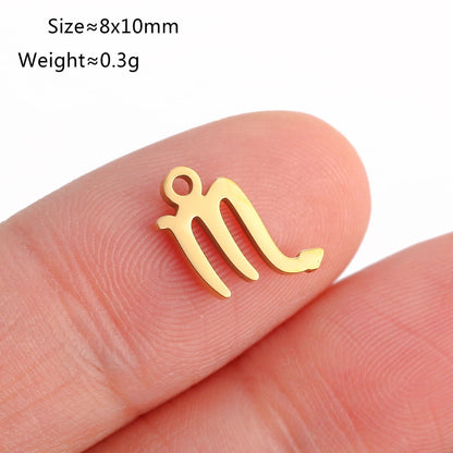 Set of 5 Lucky Birth 12 Zodiac Star Sign Charms, Metal Constellation Pendants for Jewelry Making, Bracelets, Earrings, and Necklaces, Parallel Import
