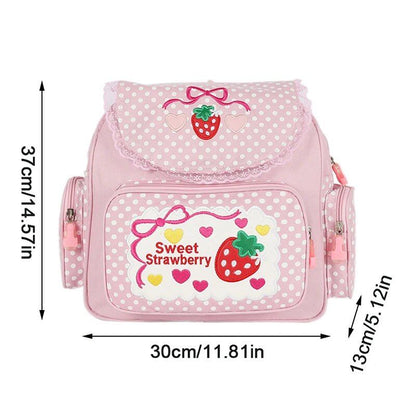 ピンクガール刺繍イチゴ 子供用スクールバッグ 学生用バックパック 誕生日プレゼント キャラクターリュック 教科書入れ クリスマス・新年ギフト カラー：ワンサイズ 並行輸入品ピンクガール刺繍イチゴ 子供用スクールバッグ 学生用バックパック 誕生日プレゼント キャラクターリュック 教科書入れ クリスマス・新年ギフト カラー：ワンサイズ 並行輸入品