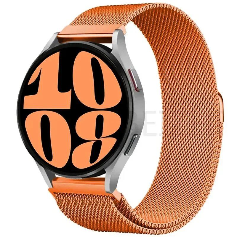 Compatible with Samsung Galaxy Watch 5/6/4/Classic, 22mm/20mm Metal Milanese Loop Magnetic Star-Like Bracelet, Hubai GT4/3/2e Strap, Size 2, Parallel Import