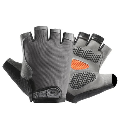 Fingerless Gym Gloves for Fitness Training, Unisex, Bodybuilding, Exercise, Sports, Cycling, and More, Non-Slip, Breathable, Parallel Import