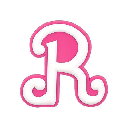 1/26 Scale PVC Pink Greek Alphabet A-Z Charm for Beach Bags, Women's Handbags, and Travel Bags (Pinky Girls) - Parallel Import