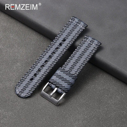 ダブルセクション ナイロン カラーブロック ストラップ メンズ レディース 快適 ウォッチバンド 20mm 22mm 時計ベルト アクセサリー バンドカラー：mm 並行輸入品