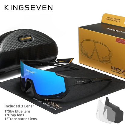 キングセブン 新作 サイクリングサングラス メンズ スポーツ レディース MTB 自転車 グラス UV400 偏光 フィッシング 保護 メガネ アウトドア フレームカラー：その他;レンズカラー：C 並行輸入品