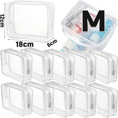 1/20 Clear PVC Storage Travel Organizer, Clear Makeup Bag, Beauty Case, Toiletry Bag, Bathroom Pouch, Size: Parallel Import