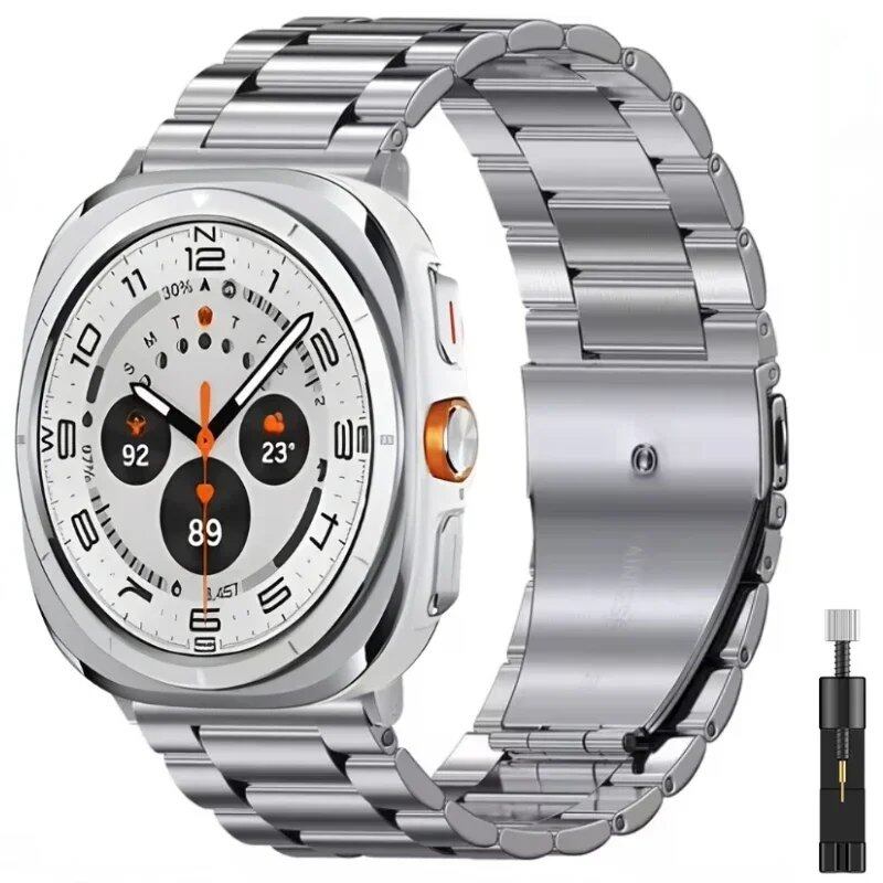 Replacement Metal Band for Samsung Galaxy Watch Ultra 47mm, Stainless Steel Bracelet, Strap, Wristband, Band Color: Galaxy Ultra 47mm, Band Width: Parallel Import