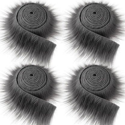 1.5 Meter Faux Fur Ribbon Tape for DIY Sewing, Fluffy Trim, Decorative Fabric, Home Decor, Sewing, Costumes, Striped Plush Fur, Parallel Import