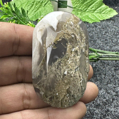 Natural Quartz Crystals: Aquamarine Agate, Ocean Jasper, Palm Stone, Polished Stones, Gemstone Mineral Specimens for Spiritual Meditation, Energy, and Feng Shui, Color: Green, Parallel Import