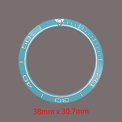 38mm×30.7mm 湾曲セラミックウォッチベゼルインサート SKX007 SKX009 SUB GMT対応 NH36 NH35 ティファニーブルー 時計リングパーツ カラー：0 並行輸入品