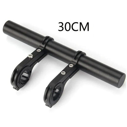 10/20/30cm Bicycle Handlebar Extension Bracket, MTB Headlight Mount, Extension Bar, Road/Mountain Bike Handlebar Extender, Color: 30cm - Black, Parallel Import