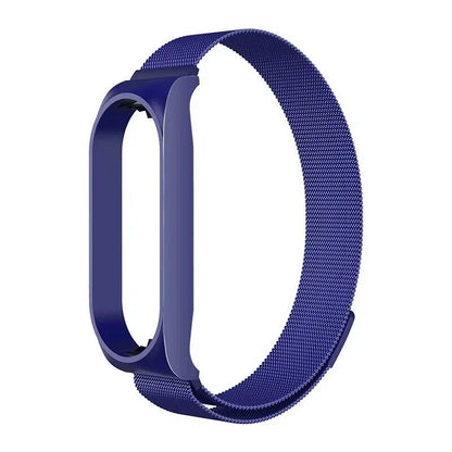 Milanese Loop Strap Compatible with Xiaomi Mi Band 7/6/5/4/3, Stainless Steel Magnetic Bracelet, Metal Wristband for Mi Band 4/3, Size: Mi, Parallel Import