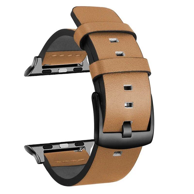 High-quality leather strap for Apple Watch Ultra 2 (49mm), compatible with Series 9, 8, 7, SE, 6, 5, and 4. Available in 44mm, 45mm, 42mm, 41mm, and 40mm bands. Available in mm band colors. Parallel import.