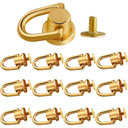 1/10 D-Ring Bag Clip Buckle, Retro Metal Double Buckle for Handbag Chain Handles, Strap Connections, Bag Hardware Accessories, Size: Parallel Import