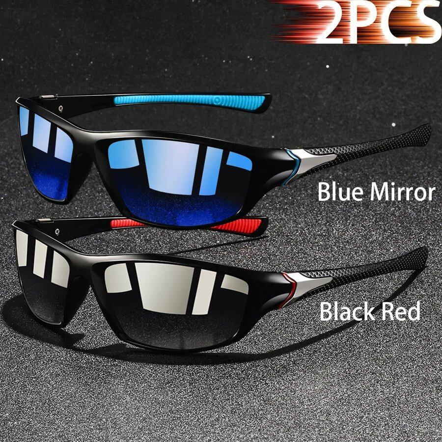 Set of 1, 2, or 3 Retro Sports Sunglasses for Men and Women, Ideal for Fishing, Running, Cycling, Climbing, and Outdoor Sports, UV400 Protection, Anti-Glare Lens Color: Parallel Import