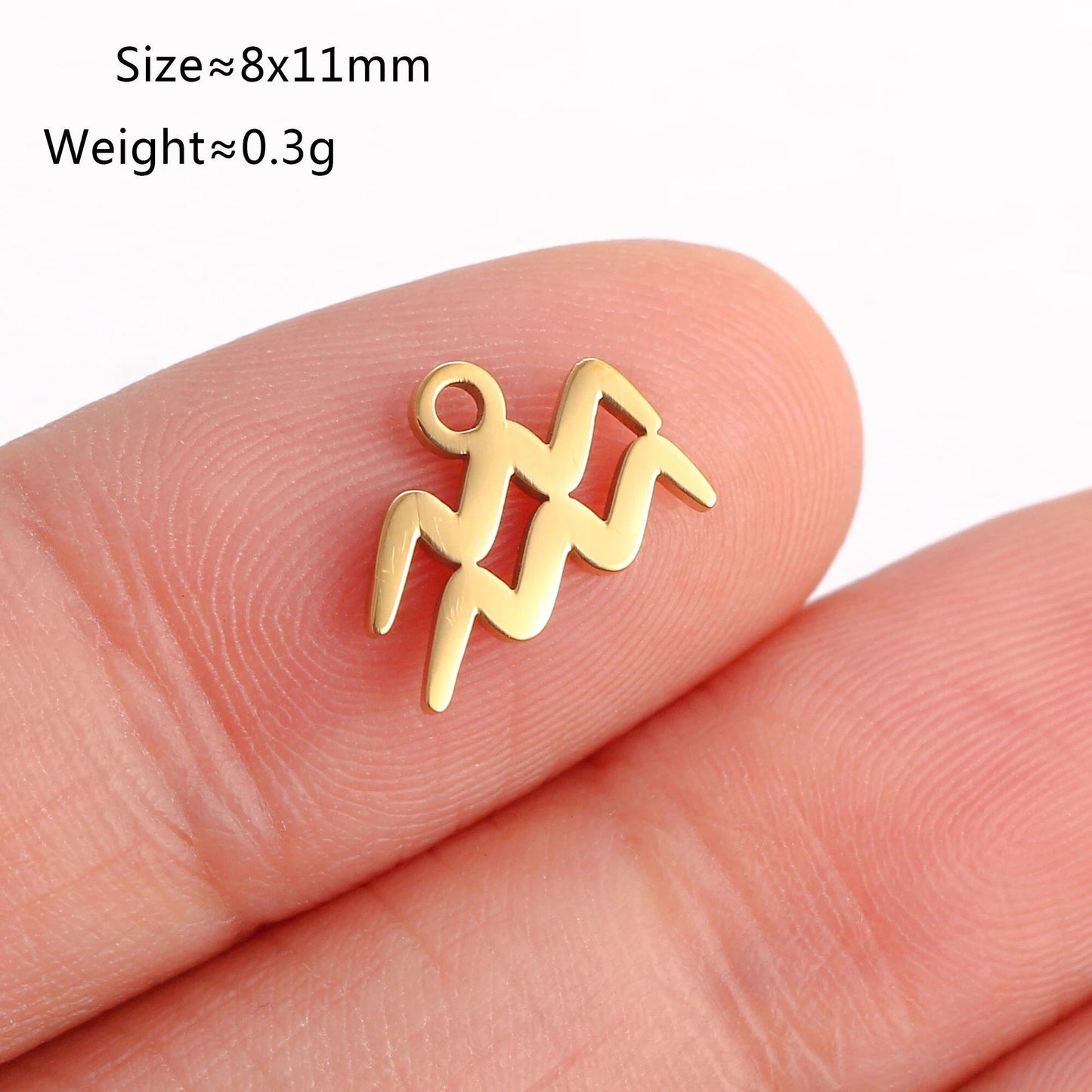 Set of 5 Lucky Birth 12 Zodiac Star Sign Charms, Metal Constellation Pendants for Jewelry Making, Bracelets, Earrings, and Necklaces, Parallel Import