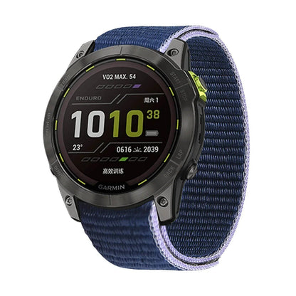 Garmin Fenix 7X/6X Pro/7/7S/6/6S/5X/5/5S Plus/Venu 2 Plus用 20 22 26mm ナイロン ウォッチバンド フックアンドループ 速乾ストラップ バンドカラー：mm 並行輸入品