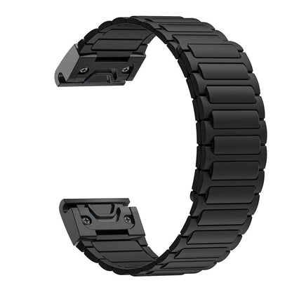 26mm Magnetic Silicone Loop Bracelet Band for Garmin Fenix 7X, 7 Pro, 6X, 5X, 5 Plus, Tactix 7, Forerunner 965, 955, and Enduro 2. Band Color: ; Band Width: 26mm. Parallel Import.