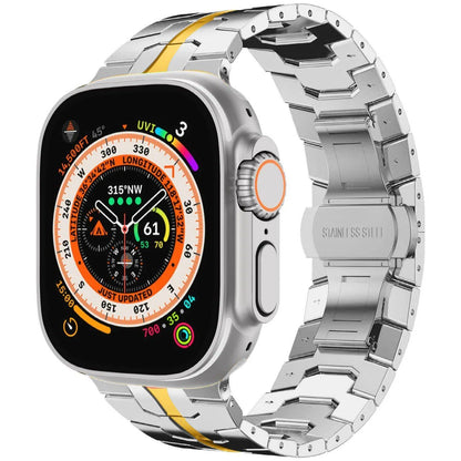 Apple Watch Ultra 2 Titanium Strap - Premium Stainless Steel Band for 49mm, 45mm, 44mm, 42mm, 46mm, 40mm, and 41mm iWatch (10/9/8/7/SE) Size: Parallel Import