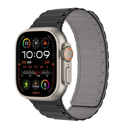 Magnetic Strap for Apple Watch, Silicone Wristband, 45mm, 44mm, 40mm, 46mm, 41mm, 42mm, 38mm, Compatible with iWatch Series 8/7/6/SE/9/10/Ultra 2/49mm, Band Color: mm; Parallel Import