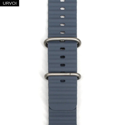 URVOI アップルウォッチ Ultra 2 対応 バンド シリーズ 10/9/8/7/6/SE/5/4/3/2/1 用 シリコーンストラップ iWatch スポーツ オーシャンバンド 42mm/44mm/45mm/46mm/49mm サイズ：Apple Watch対応;バンドカラー：;バンド幅：42mm 44mm 45mm 49mm 並行輸入品