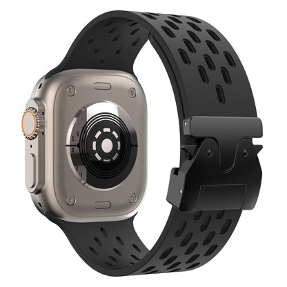Breathe Silicone Band for Apple Watch - Compatible with Series 10/9/8/7/6/5/4/SE/Ultra 2 (including 49mm) and sizes: 46mm/45mm/44mm/42mm. Band Colors: 42mm, 44mm, 45mm, 49mm, S10-46mm. Ships from: Parallel Import.