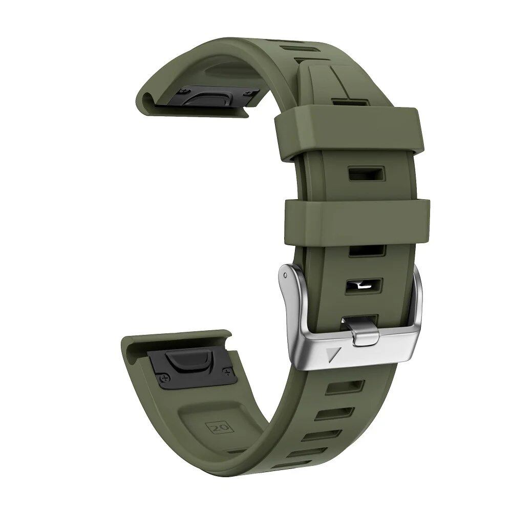 ANBEST 20mm Soft Silicone Quick Release Watch Band for Fenix 5S/6S, Easy to Install, Compatible with Fenix 6S/6S Pro/5S Plus, Band Color: 20mm; Band Width: 20mm, Parallel Import