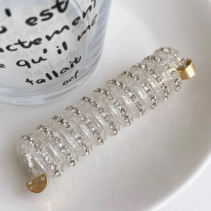 1/3-Piece Rhinestone Telephone Line Hair Loop for Women, Crystal Ponytail, High Elasticity Hair Band, Resin Hair Tie for Girls, Hair Accessories, Parallel Import