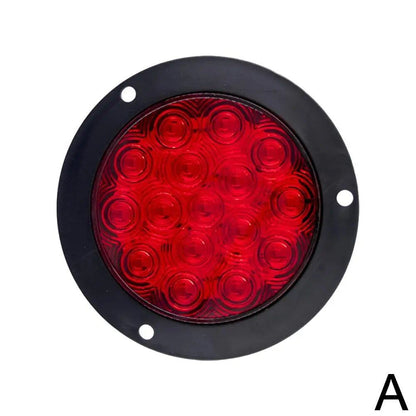 1/2 12V/24V 16-LED 4-inch Round Rear Tail Lights with Turn Signals, Brake, Stop, and Reverse Lights for Cars, Trucks, Trailers, and Commercial Vehicles. Available in Red, Yellow, and White. Ships from: Parallel Import.