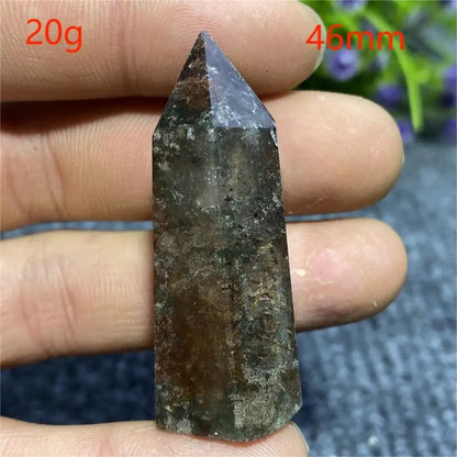 Natural Ghost Phantom Quartz Crystal Hexagonal Tower Obelisk, Spiritual Meditation, Reiki, Gift Stone, Home Decor, Parallel Import