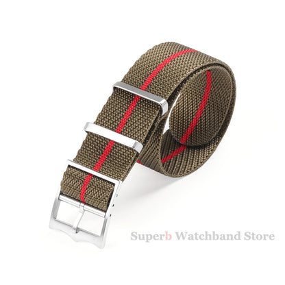 Premium Nylon Strap - Tudor 20mm, 22mm Canvas Military Watch Band - Seiko Fabric Bracelet - Rolex Wristband with Bronze Buckle, Band Color: mm, Parallel Import