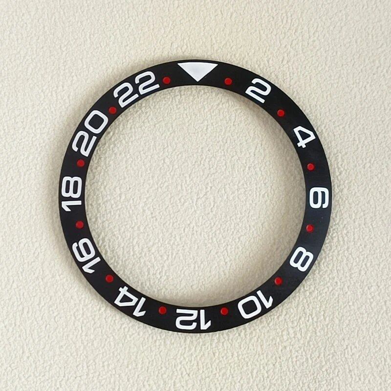 38mm High-Quality Ceramic Bezel with Popular GMT Two-Tone Insert Ring, Inner Diameter 30.5mm, Compatible with 40mm Men's Watches, Color: 0, Parallel Import