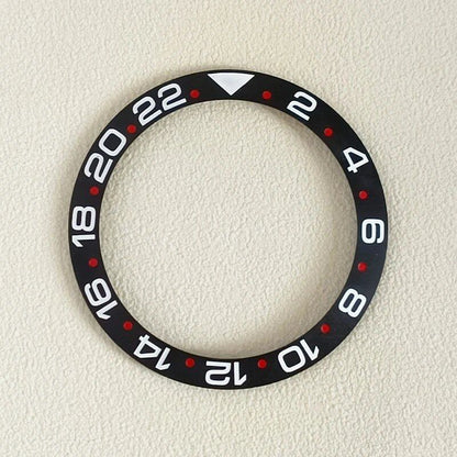 38mm High-Quality Ceramic Bezel with Popular GMT Two-Tone Insert Ring, Inner Diameter 30.5mm, Compatible with 40mm Men's Watches, Color: 0, Parallel Import
