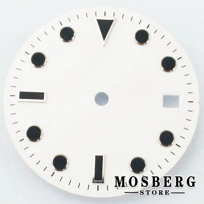 28.5mm White Luminous Dial with Hands (Compatible with NH35/NH36/ETA 2824/2836/Miyota 8215/8205/DG2813/3804) Parallel Import