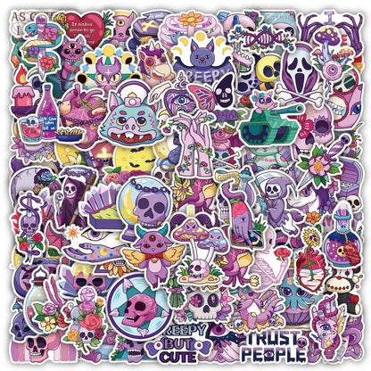 10/30/50/100 Sheets of Gothic Art Horror Halloween Stickers, Cute Decals for Laptops, Smartphones, Suitcases, Funny, Cool, Kids, and Toys. Color: Gothic. Parallel Import.