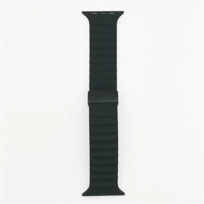 Magnetic Buckle Strap for Apple Watch - Compatible with Ultra 2/SE/Series 3-9, 49mm/45mm/44mm/40mm/41mm/38mm/42mm Silicone Bracelet, Band Color: mm, Parallel Import