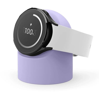 Silicone Charging Stand and Storage Stand for Samsung Galaxy Watch 7/6/5/4 (40mm, 44mm, 5 Pro, 45mm, Watch 4 Classic, 47mm, 46mm, 43mm, 42mm) Band Color: Parallel Import