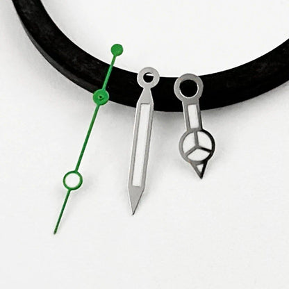 Rose Gold, Silver, and Gold Hand Set with Green Luminous for NH35 (Compatible with NH35/NH36/4R/7S) Color: NO. Parallel Import