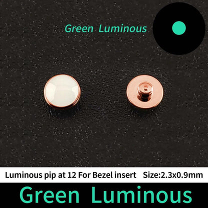 Green and Blue Luminous Spot for 12 o'clock Ceramic Bezel Insert; Ships from: Parallel Import