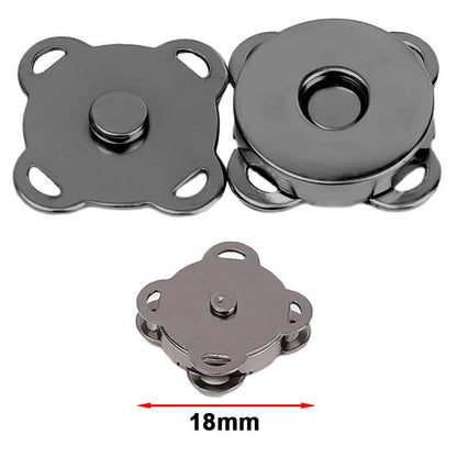 1/10 Set Magnetic Snap Buttons, Metal Invisible Sew-On Buttons with Locking Closures for Wallets, Bags, Clothing, and DIY Crafts, Size: mm, Parallel Import