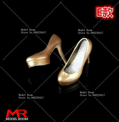 1/6 Scale Fashion Girl High Heel Shoes Simulation Stiletto Court Shoes Model for 12-inch TBL PH Female Soldier Action Figure Body (Parallel Import)