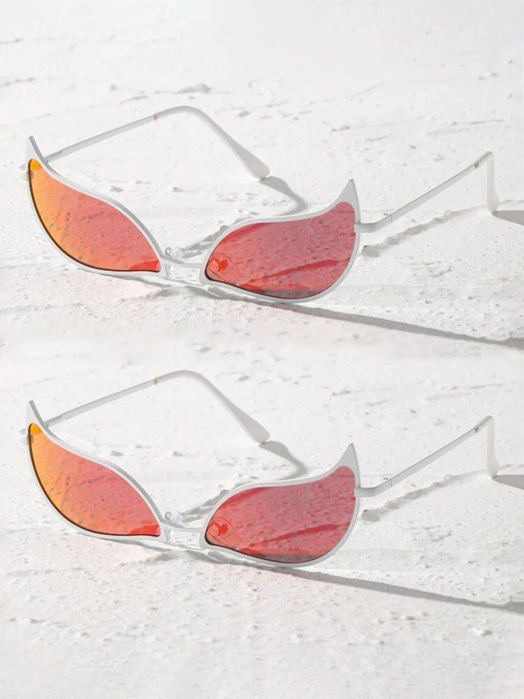 1/2 Flame-Framed Glasses, Stylish and Trendy, Party Photo Prop, Lens Color: CH3223, Parallel Import