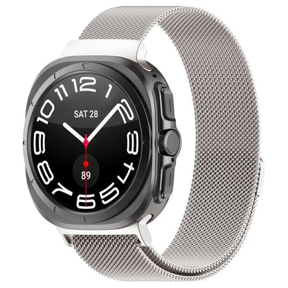 Stainless Steel Milanese Loop Magnetic Bracelet for Samsung Galaxy Watch Ultra 47mm, Gapless, Compatible with 7 Ultra, Watch Band Accessory, Band Color: 0; Galaxy 7 Ultra 47mm Band Width, Parallel Import
