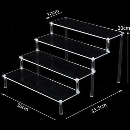 1-5 Tier Acrylic Display Stand/Clear Case (for Cupcakes, Perfume, Dolls, Amiibo, and Funko POP Figures) Color: Parallel Import